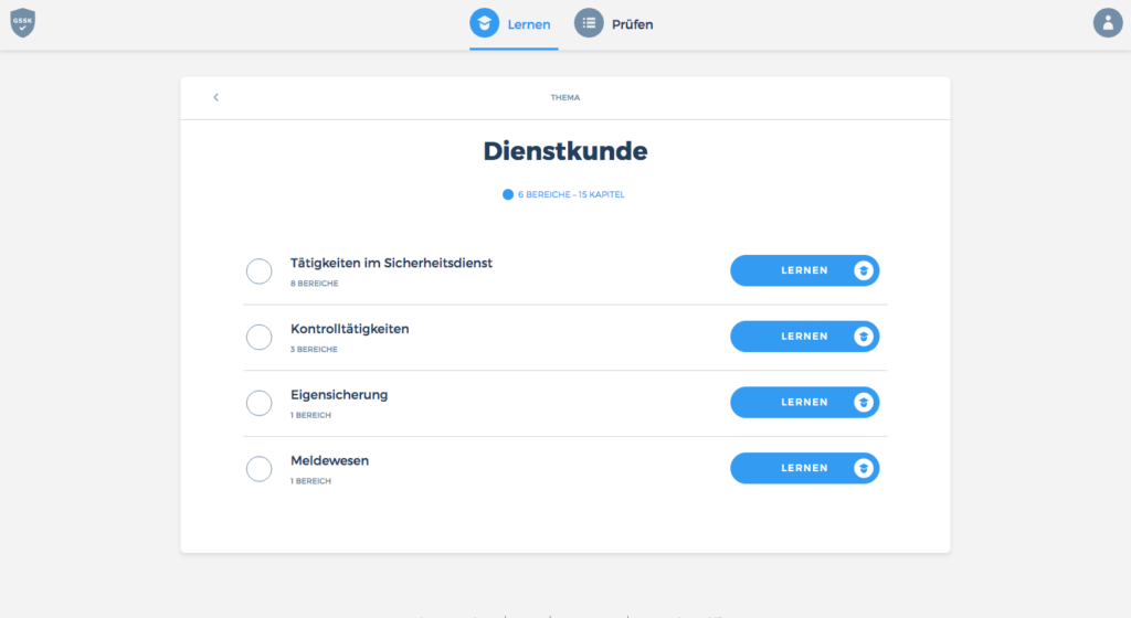 GSSK Lernen - Dienstkunde