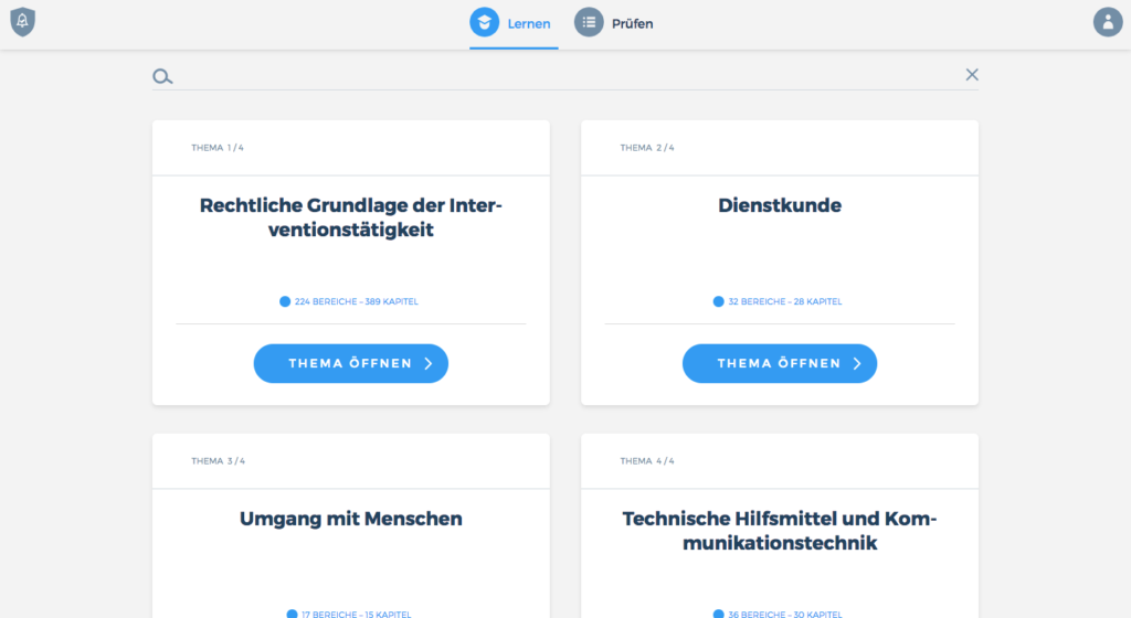 Interventionskraft Lernen - Thema: Dienstkunde, Umgang mit Menschen, Rechtliche Grundlage der Interventionstätigkeit